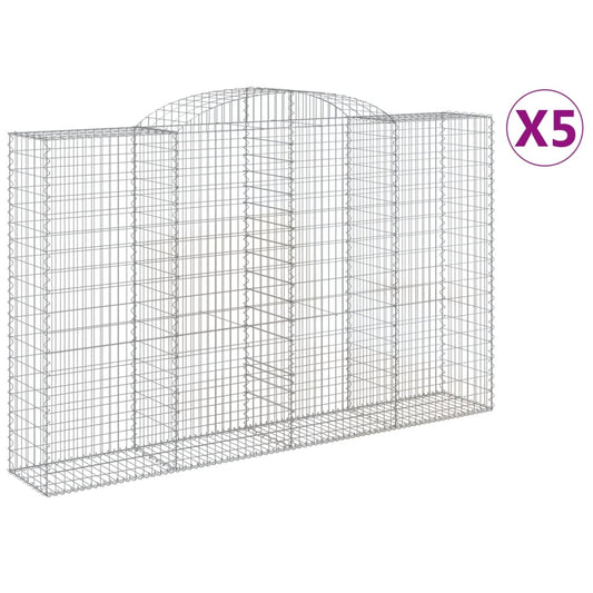 Arched Gabion Baskets Galvanised Iron 5 300 x 30 x 40/60–300 x 50 x 220/240 cm 300 x 50 x 180/200 cm
