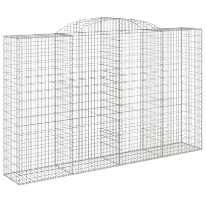 vidaXL Arched Gabion Baskets 6 pcs 300x50x180/200 cm Galvanised Iron 3