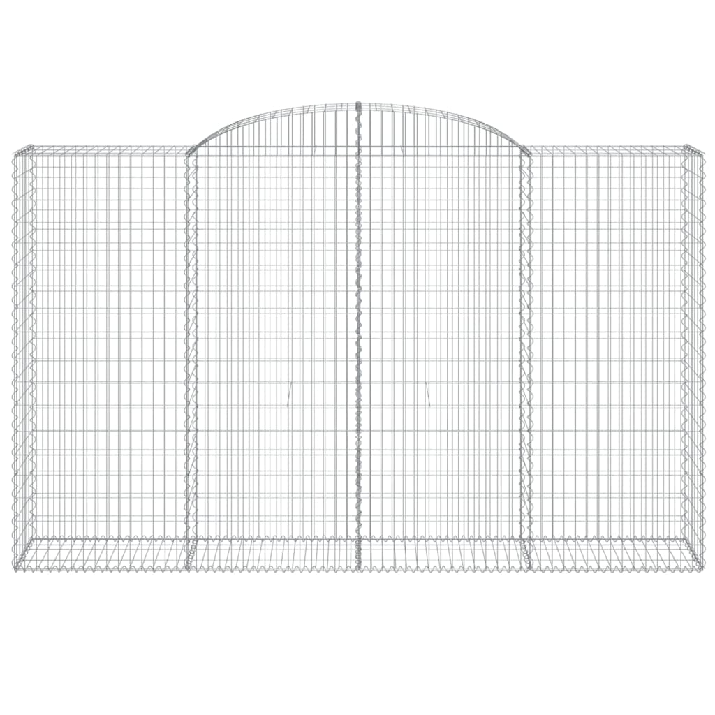 vidaXL Arched Gabion Baskets 6 pcs 300x50x180/200 cm Galvanised Iron 4