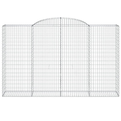 vidaXL Arched Gabion Baskets 6 pcs 300x50x180/200 cm Galvanised Iron 4