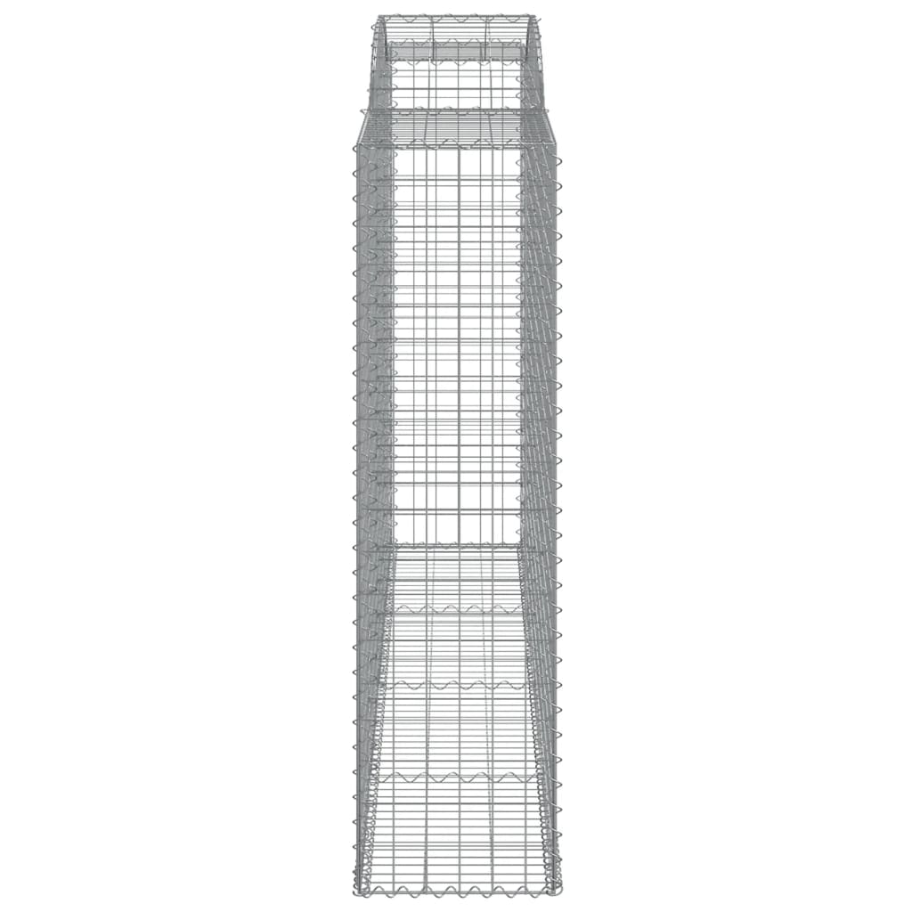 vidaXL Arched Gabion Baskets 6 pcs 300x50x180/200 cm Galvanised Iron 5