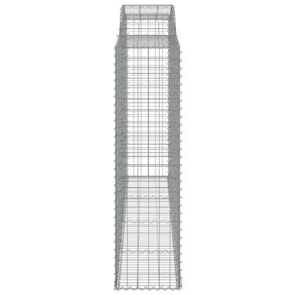 vidaXL Arched Gabion Baskets 6 pcs 300x50x180/200 cm Galvanised Iron 5