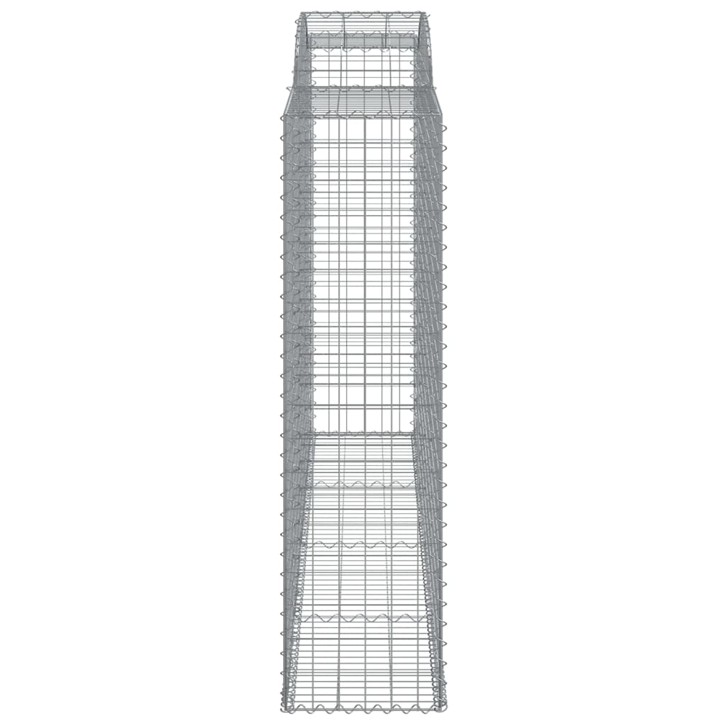vidaXL Arched Gabion Baskets 10 pcs 300x50x180/200 cm Galvanised Iron 5