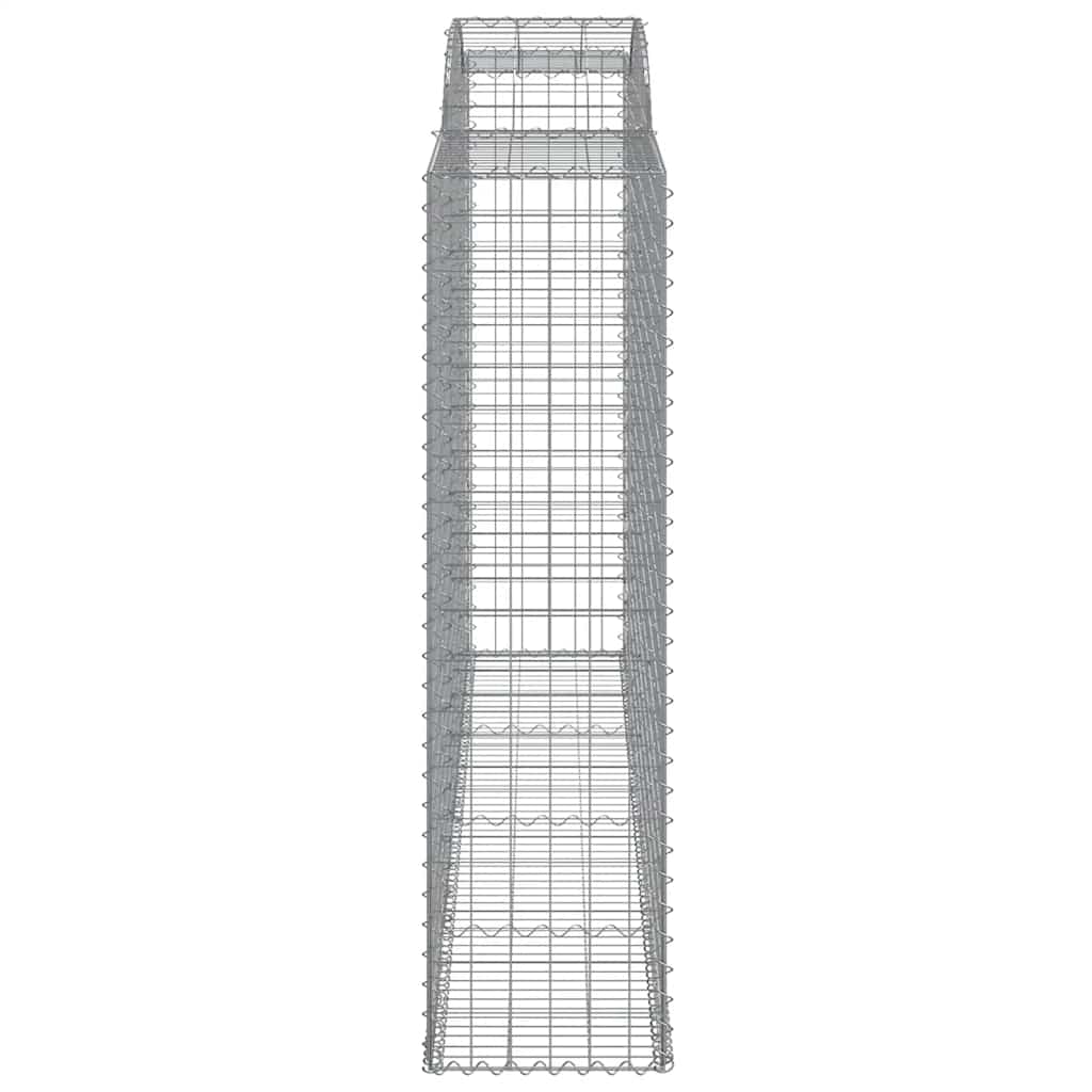 vidaXL Arched Gabion Baskets 11 pcs 300x50x180/200 cm Galvanised Iron 5