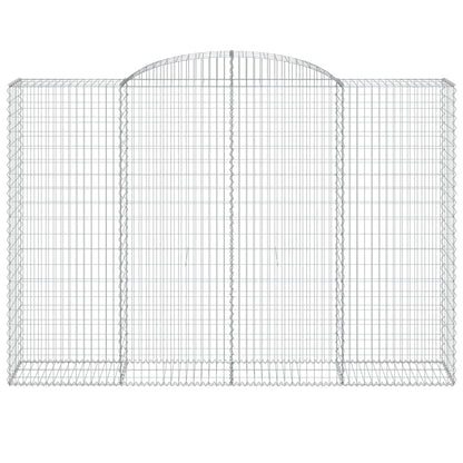 vidaXL Arched Gabion Baskets 4 pcs 300x50x200/220 cm Galvanised Iron 4