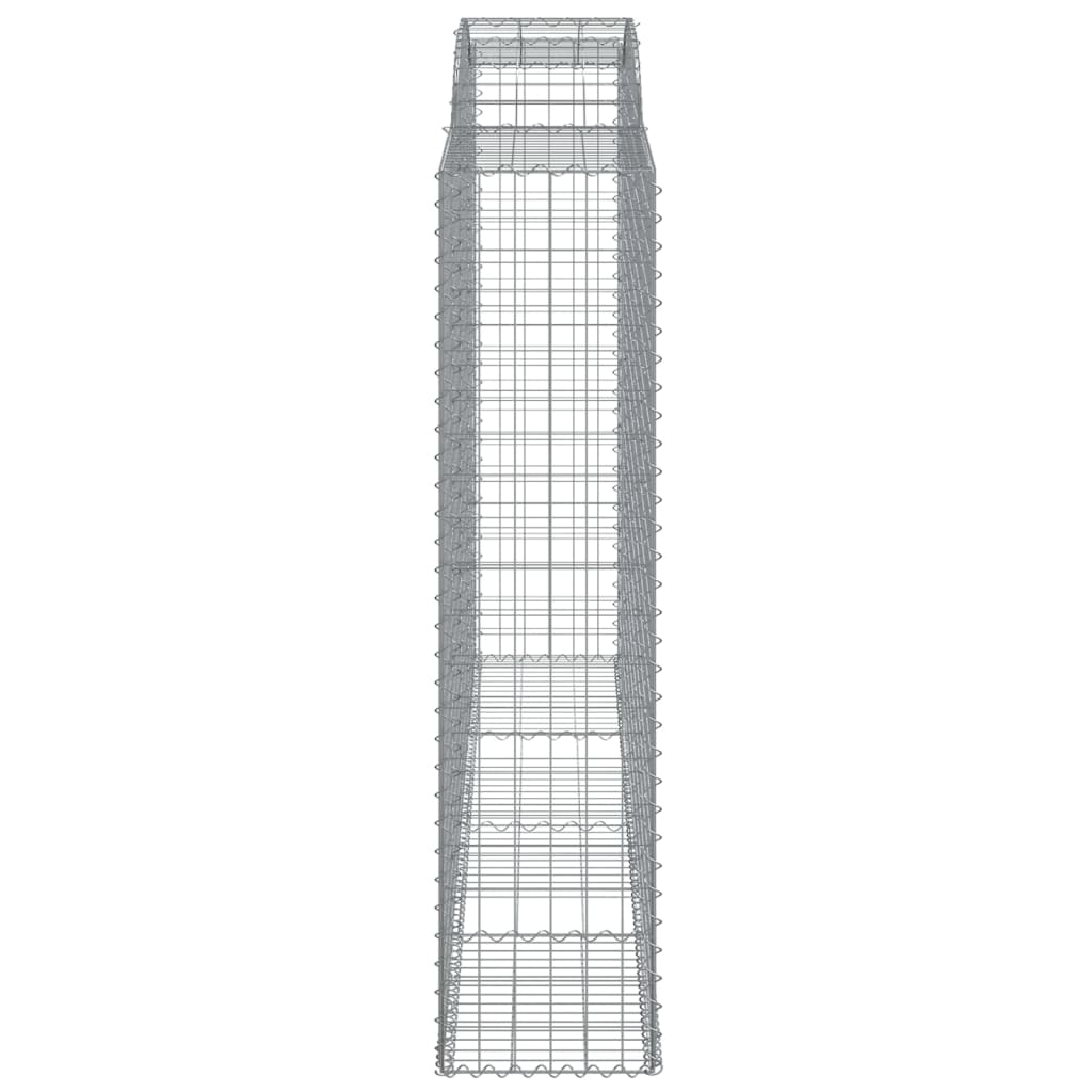 vidaXL Arched Gabion Baskets 4 pcs 300x50x200/220 cm Galvanised Iron 5
