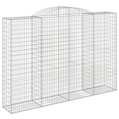 vidaXL Arched Gabion Baskets 5 pcs 300x50x200/220 cm Galvanised Iron 3