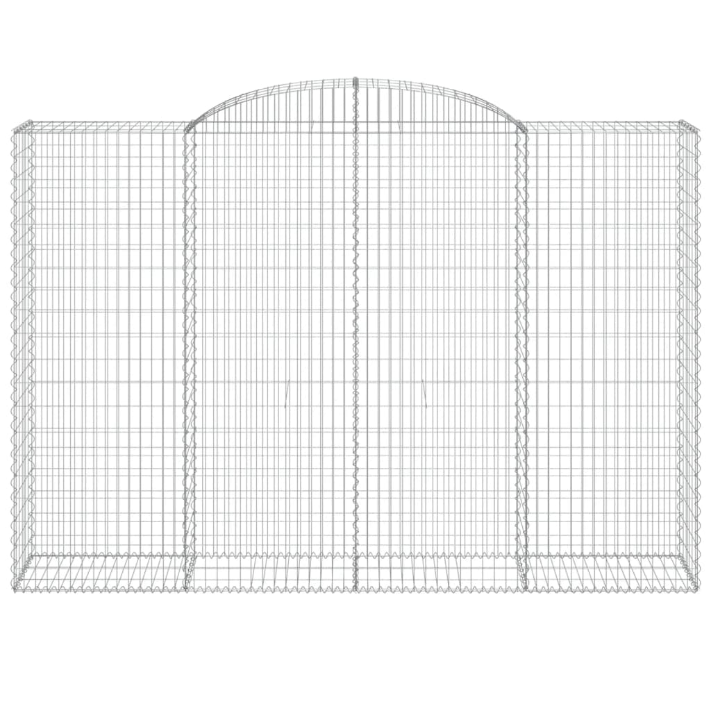 vidaXL Arched Gabion Baskets 5 pcs 300x50x200/220 cm Galvanised Iron 4