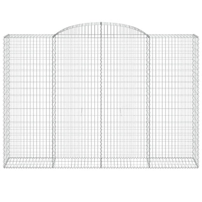 vidaXL Arched Gabion Baskets 5 pcs 300x50x200/220 cm Galvanised Iron 4