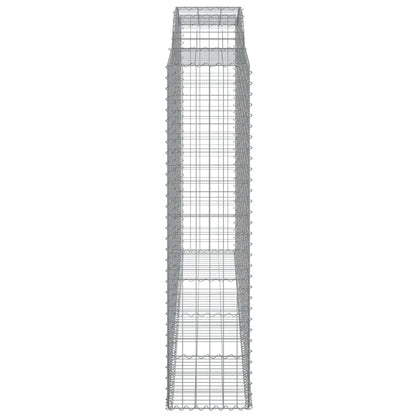 vidaXL Arched Gabion Baskets 5 pcs 300x50x200/220 cm Galvanised Iron 5
