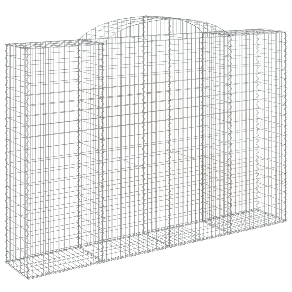 vidaXL Arched Gabion Baskets 6 pcs 300x50x200/220 cm Galvanised Iron 3