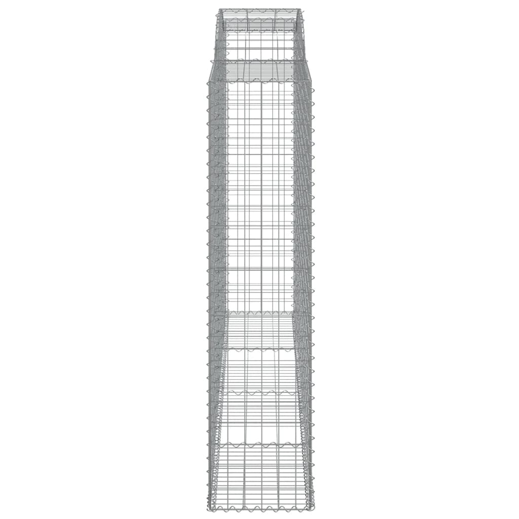 vidaXL Arched Gabion Baskets 7 pcs 300x50x200/220 cm Galvanised Iron 5