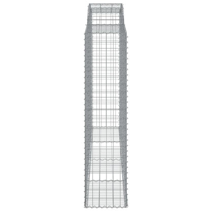 vidaXL Arched Gabion Baskets 9 pcs 300x50x200/220 cm Galvanised Iron 5
