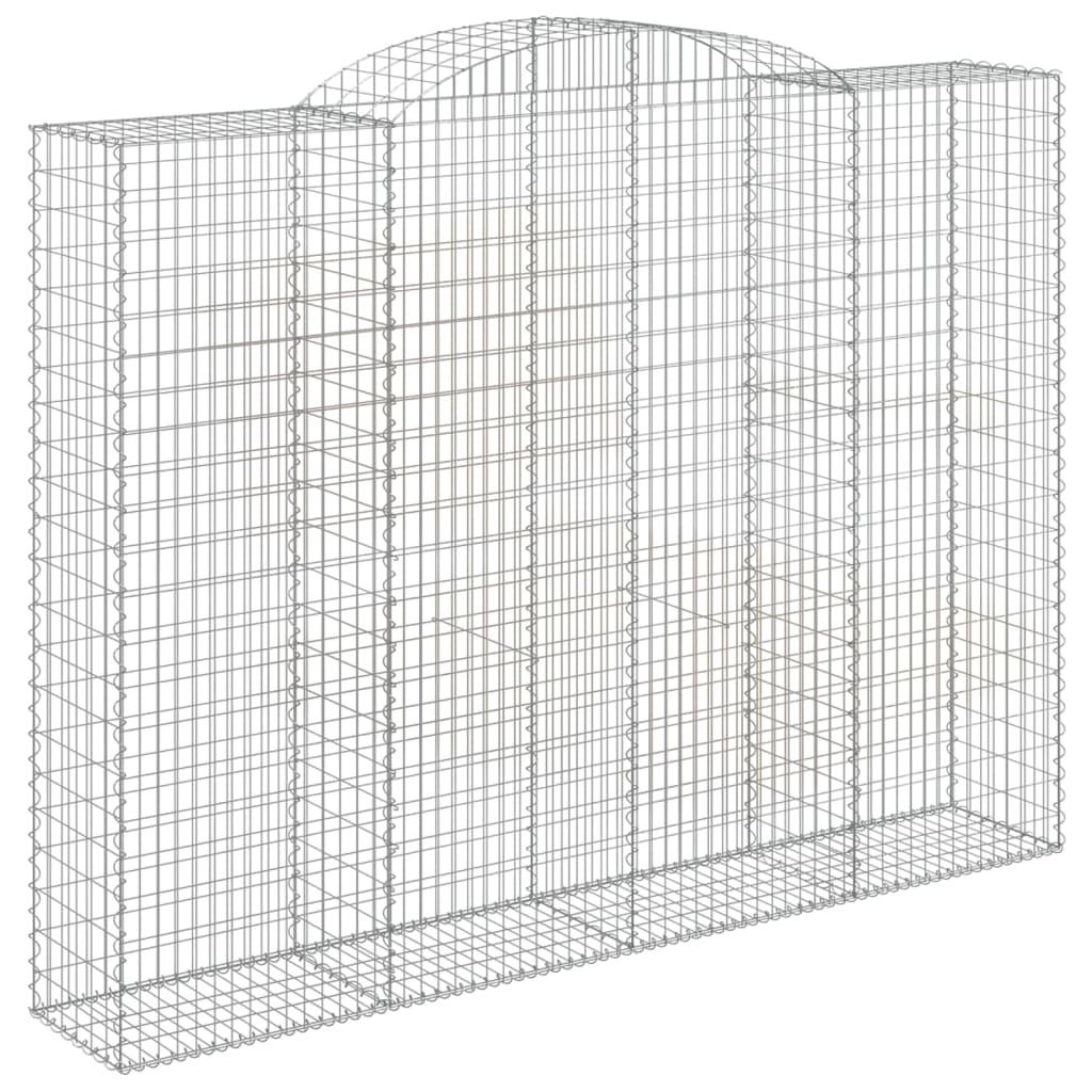 vidaXL Arched Gabion Baskets 3 pcs 300x50x220/240 cm Galvanised Iron 3