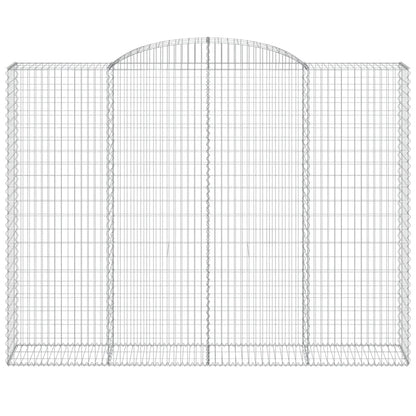 vidaXL Arched Gabion Baskets 3 pcs 300x50x220/240 cm Galvanised Iron 4
