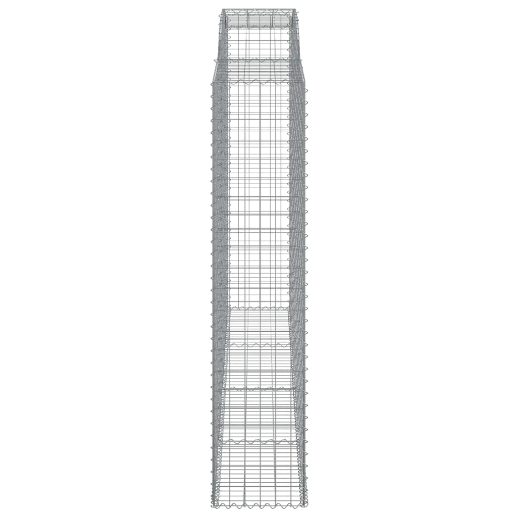 vidaXL Arched Gabion Baskets 3 pcs 300x50x220/240 cm Galvanised Iron 5