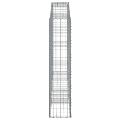 vidaXL Arched Gabion Baskets 3 pcs 300x50x220/240 cm Galvanised Iron 5
