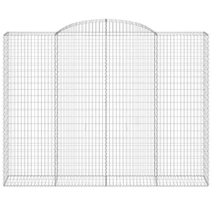 vidaXL Arched Gabion Baskets 4 pcs 300x50x220/240 cm Galvanised Iron 4