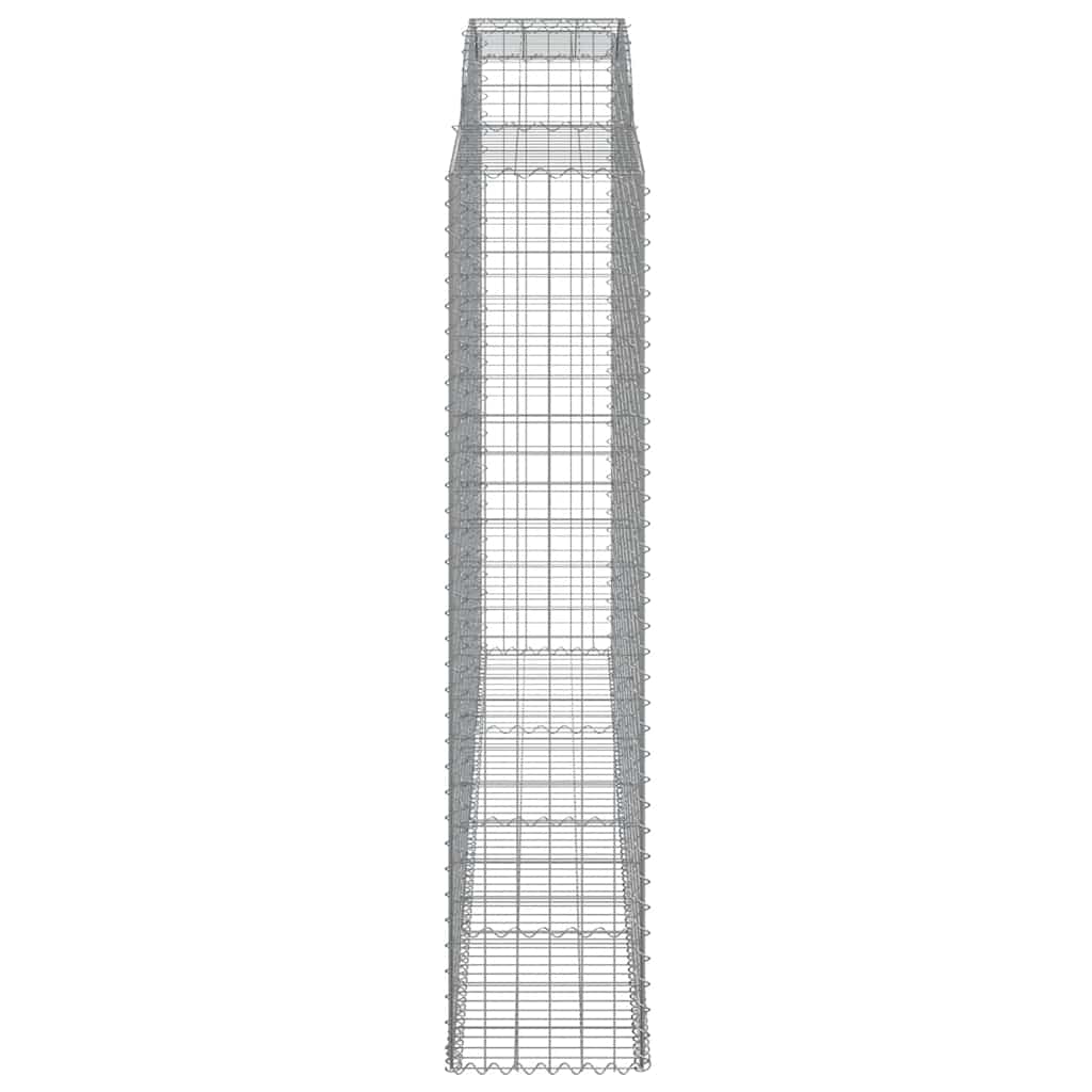 vidaXL Arched Gabion Baskets 4 pcs 300x50x220/240 cm Galvanised Iron 5