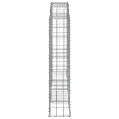 vidaXL Arched Gabion Baskets 4 pcs 300x50x220/240 cm Galvanised Iron 5