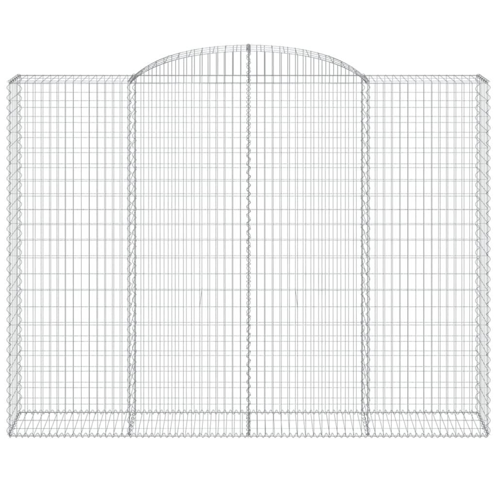 vidaXL Arched Gabion Baskets 5 pcs 300x50x220/240 cm Galvanised Iron 4