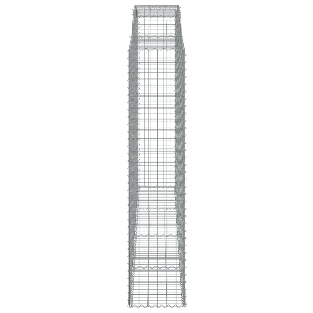 vidaXL Arched Gabion Baskets 7 pcs 300x50x220/240 cm Galvanised Iron 5