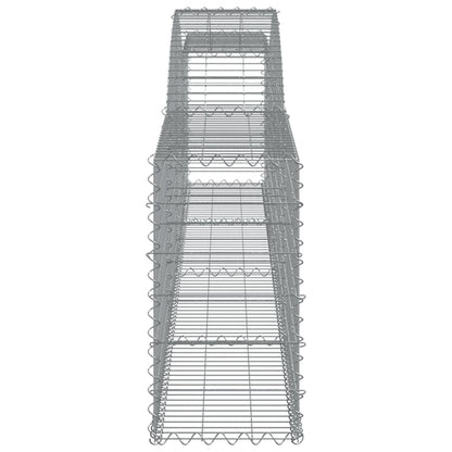 vidaXL Arched Gabion Baskets 7 pcs 400x30x60/80 cm Galvanised Iron 5
