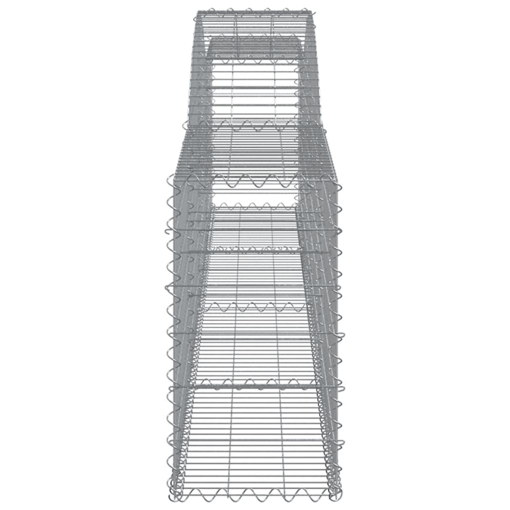 vidaXL Arched Gabion Baskets 8 pcs 400x30x60/80 cm Galvanised Iron 5
