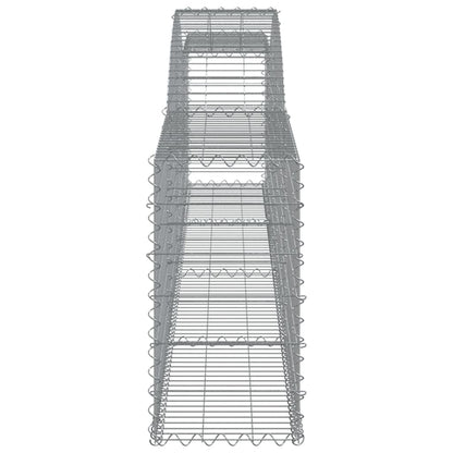 vidaXL Arched Gabion Baskets 9 pcs 400x30x60/80 cm Galvanised Iron 5