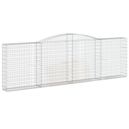 vidaXL Arched Gabion Baskets 5 pcs 400x30x120/140 cm Galvanised Iron 3