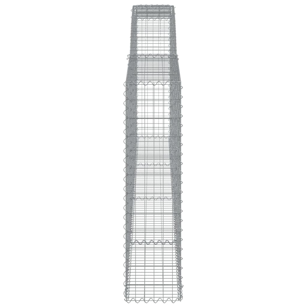 vidaXL Arched Gabion Baskets 5 pcs 400x30x120/140 cm Galvanised Iron 5