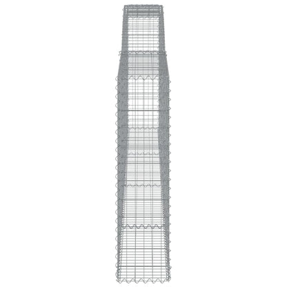 vidaXL Arched Gabion Baskets 5 pcs 400x30x120/140 cm Galvanised Iron 5