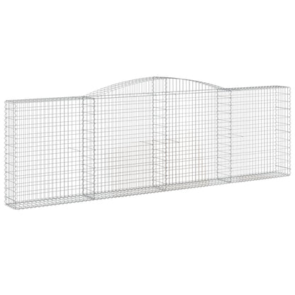 vidaXL Arched Gabion Baskets 10 pcs 400x30x120/140 cm Galvanised Iron 3