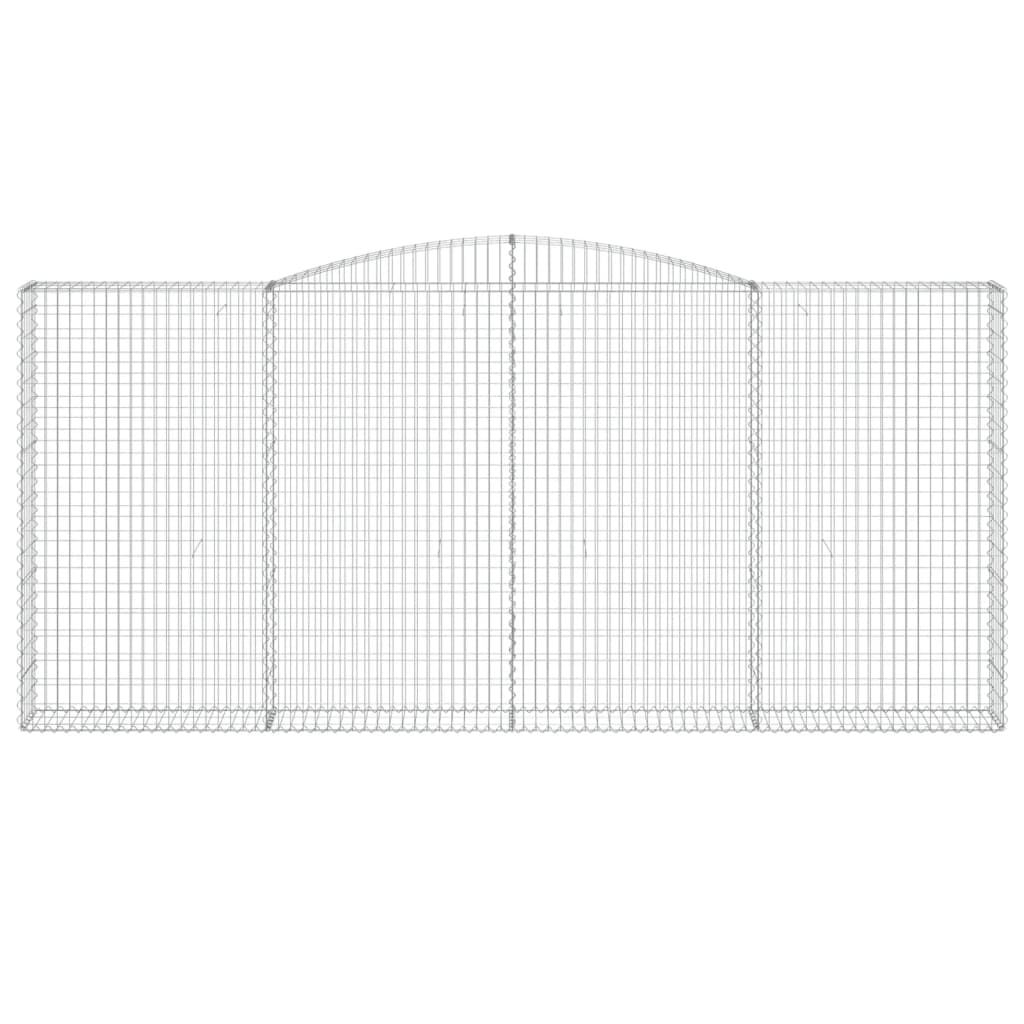 vidaXL Arched Gabion Baskets 6 pcs 400x30x180/200 cm Galvanised Iron 4