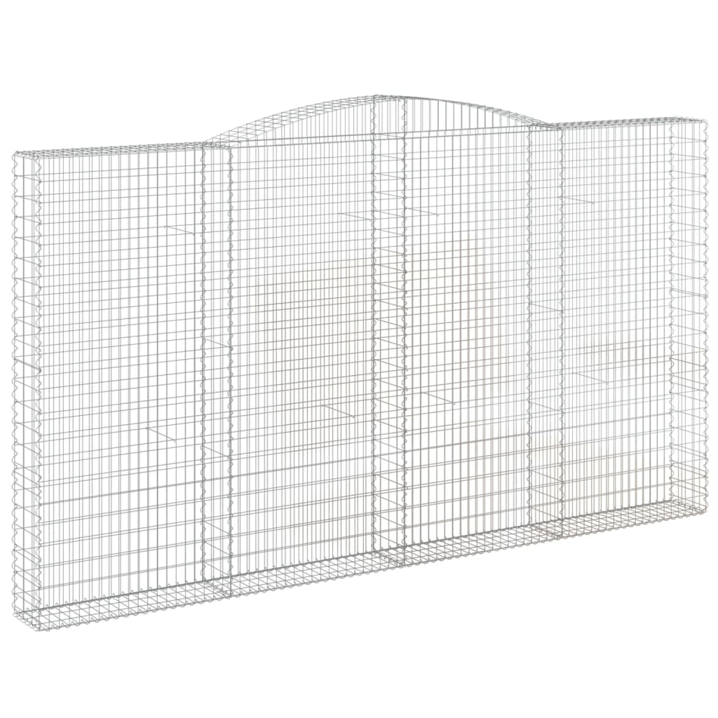 vidaXL Arched Gabion Baskets 3 pcs 400x30x220/240 cm Galvanised Iron 3