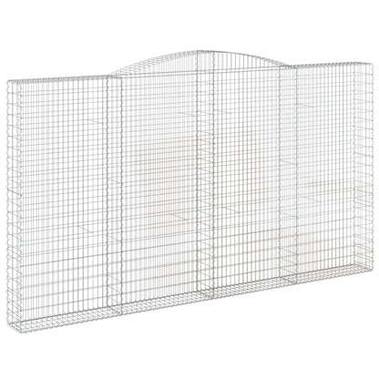 vidaXL Arched Gabion Baskets 3 pcs 400x30x220/240 cm Galvanised Iron 3