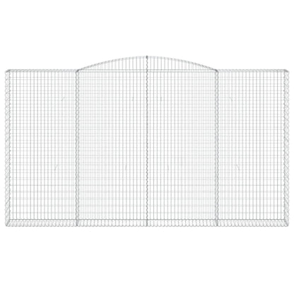 vidaXL Arched Gabion Baskets 3 pcs 400x30x220/240 cm Galvanised Iron 4
