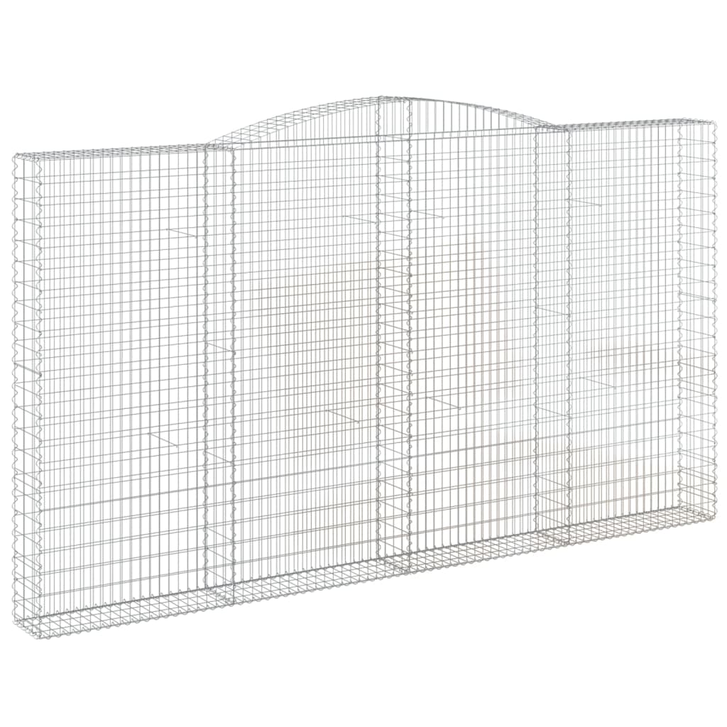vidaXL Arched Gabion Baskets 5 pcs 400x30x220/240 cm Galvanised Iron 3