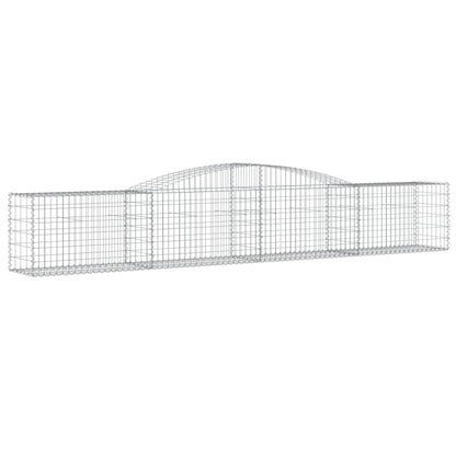 vidaXL Arched Gabion Baskets 10 pcs 400x50x60/80 cm Galvanised Iron 3