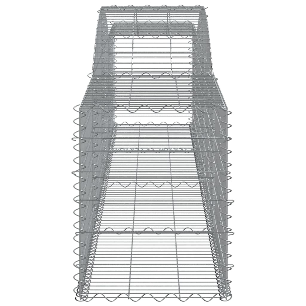 vidaXL Arched Gabion Baskets 10 pcs 400x50x60/80 cm Galvanised Iron 5
