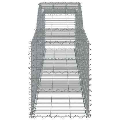 vidaXL Arched Gabion Baskets 10 pcs 400x50x60/80 cm Galvanised Iron 5