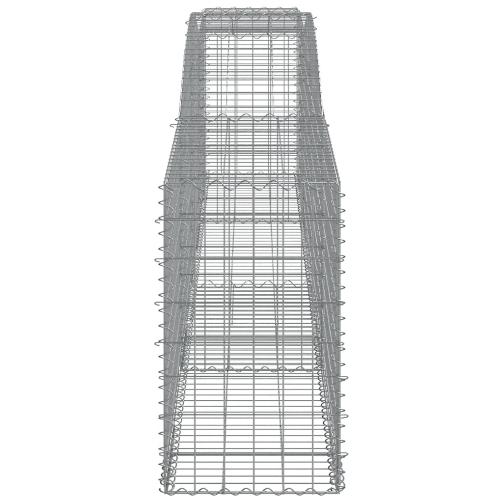 vidaXL Arched Gabion Baskets 8 pcs 400x50x80/100 cm Galvanised Iron 5