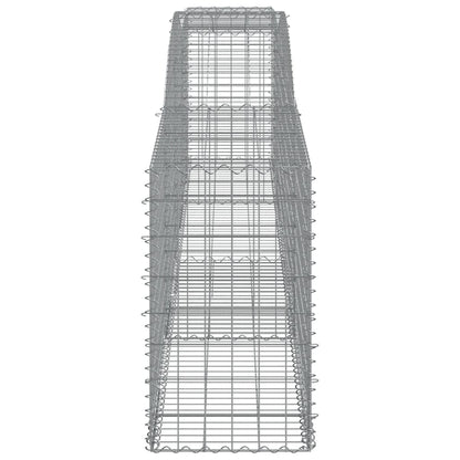 vidaXL Arched Gabion Baskets 8 pcs 400x50x80/100 cm Galvanised Iron 5