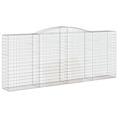 vidaXL Arched Gabion Baskets 3 pcs 400x50x160/180 cm Galvanised Iron 3