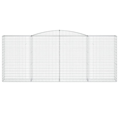 vidaXL Arched Gabion Baskets 3 pcs 400x50x160/180 cm Galvanised Iron 4