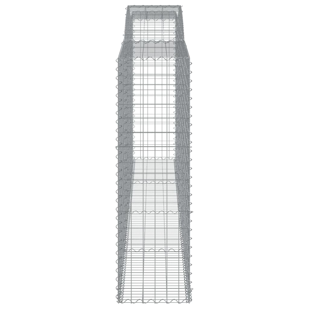 vidaXL Arched Gabion Baskets 4 pcs 400x50x160/180 cm Galvanised Iron 5