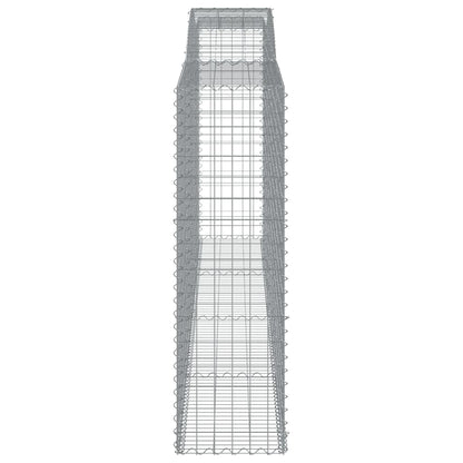 vidaXL Arched Gabion Baskets 4 pcs 400x50x160/180 cm Galvanised Iron 5