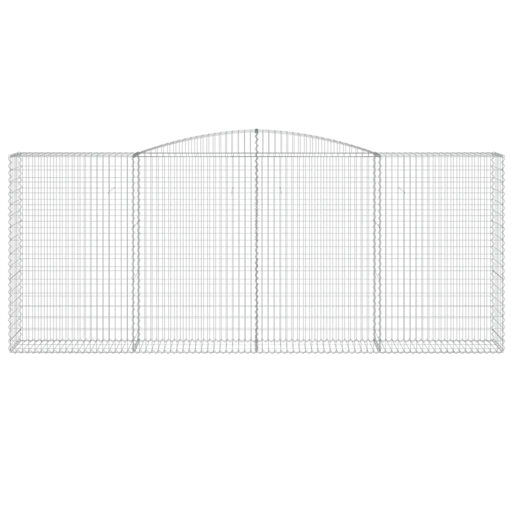 vidaXL Arched Gabion Baskets 5 pcs 400x50x160/180 cm Galvanised Iron 4