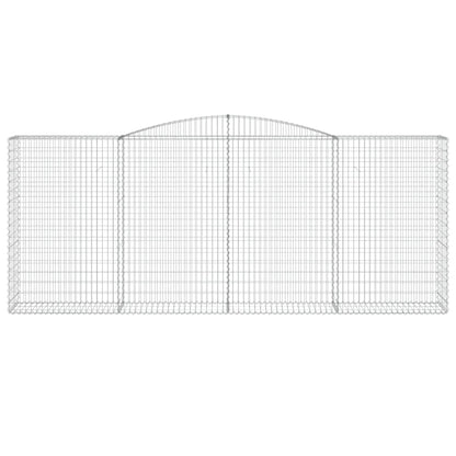 vidaXL Arched Gabion Baskets 5 pcs 400x50x160/180 cm Galvanised Iron 4