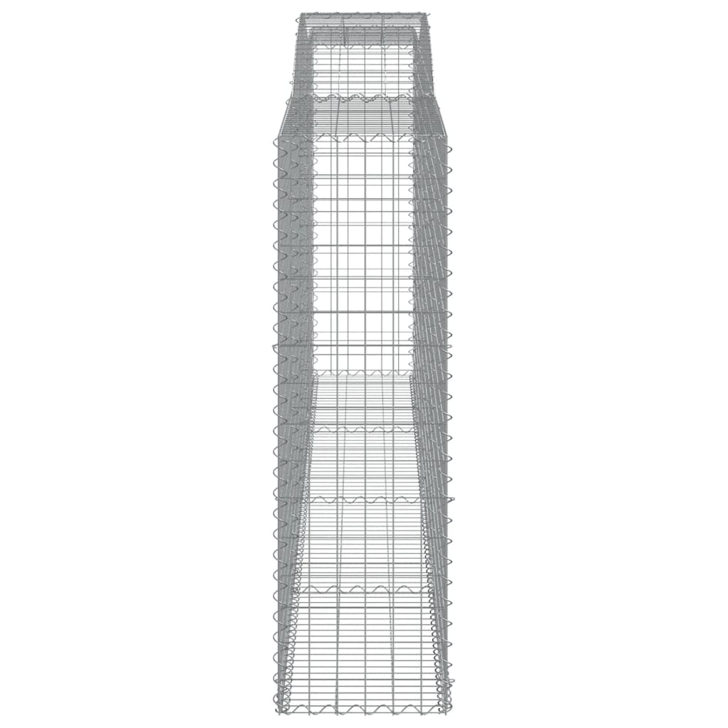 vidaXL Arched Gabion Baskets 5 pcs 400x50x160/180 cm Galvanised Iron 5